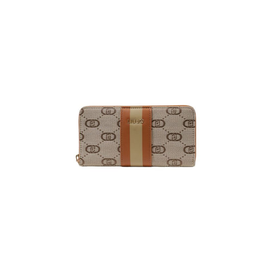 Portefeuille en polyester beige