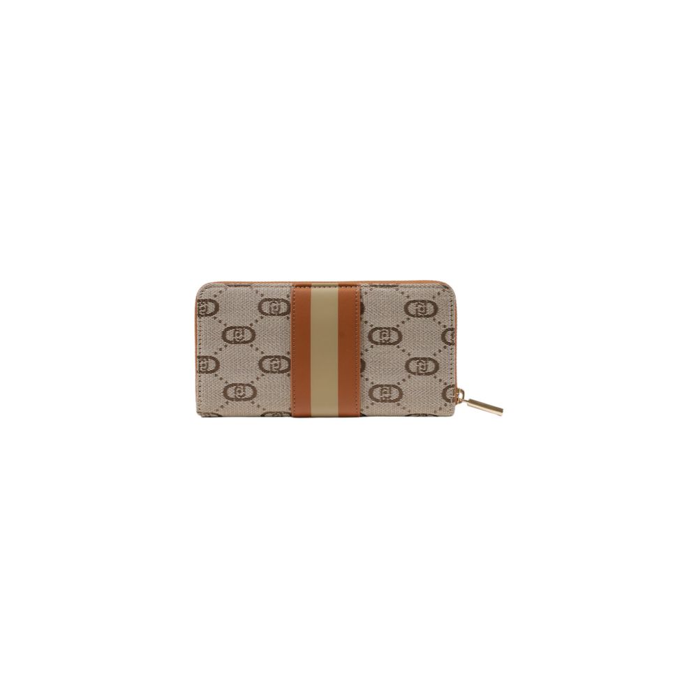 Portefeuille en polyester beige