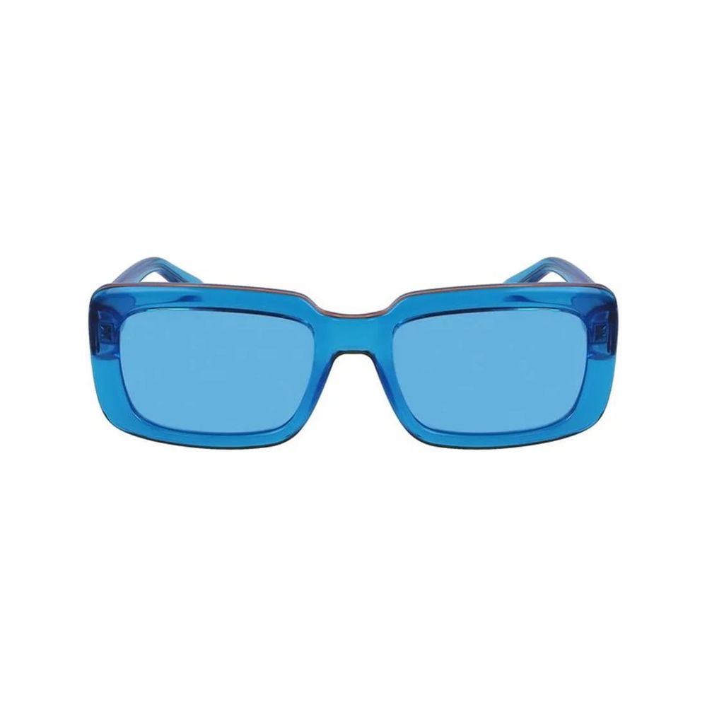 Lunettes de soleil bleues injectées