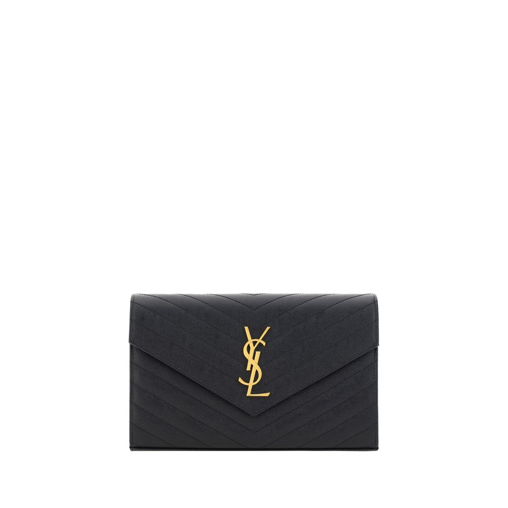 Classic Cassandre Chain Wallet in grain de poudre leather