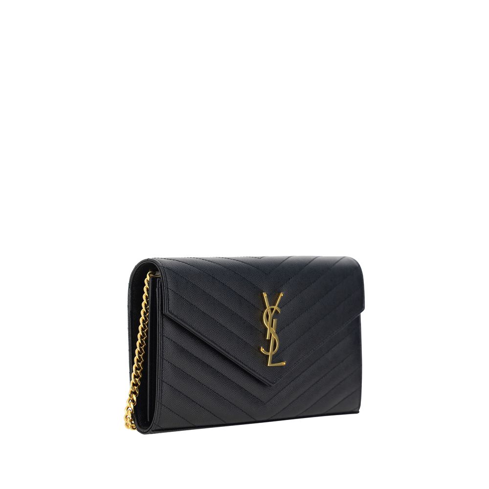 Classic Cassandre Chain Wallet in grain de poudre leather
