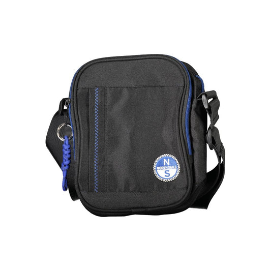 Bolso de hombro de poliéster negro para hombre