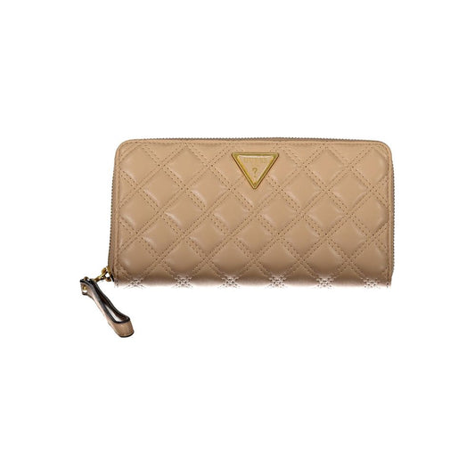Portefeuille femme en polyéthylène beige