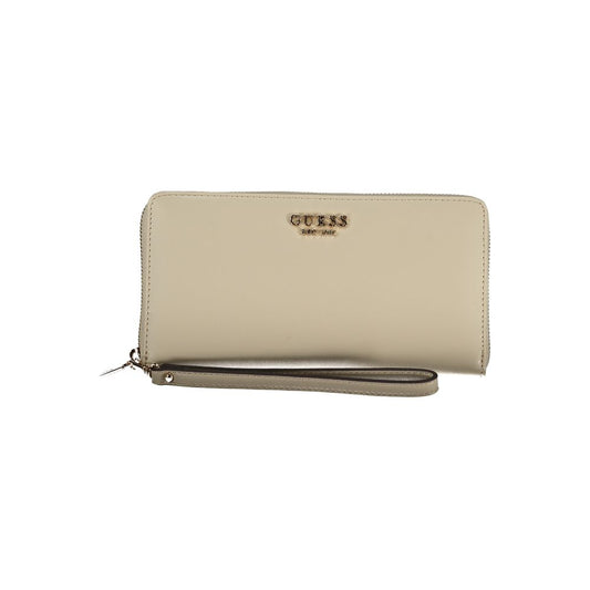 Portefeuille en polyéthylène beige