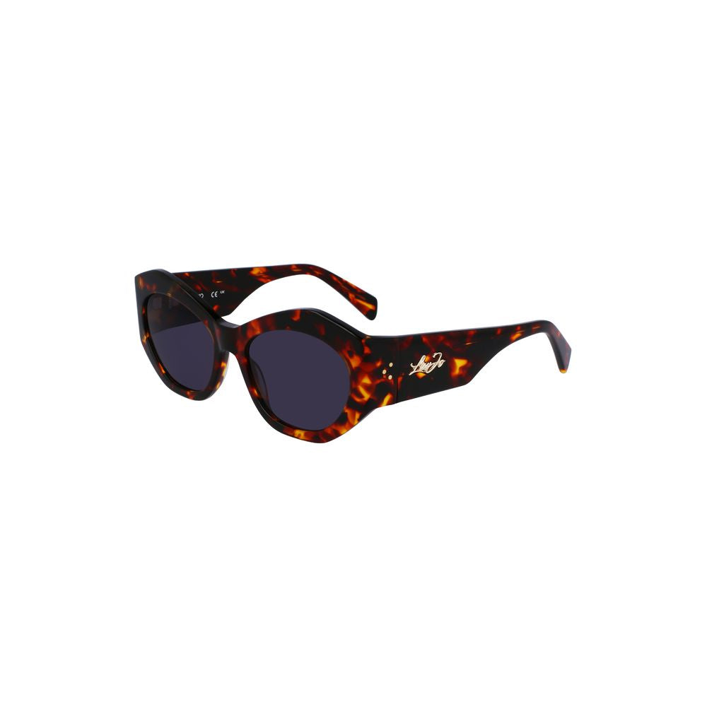 Lunettes de soleil pour femmes en cuir de veau brun
