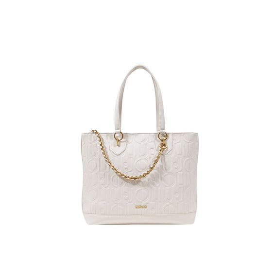 Sac à main en polyéthylène crème