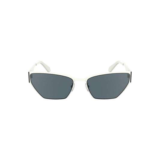 Lunettes de soleil en métal blanc