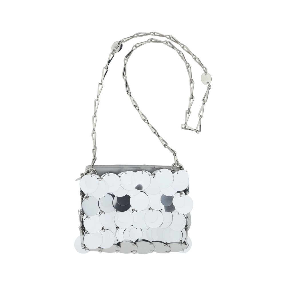 Silver Sparkle Discs Nano Bag