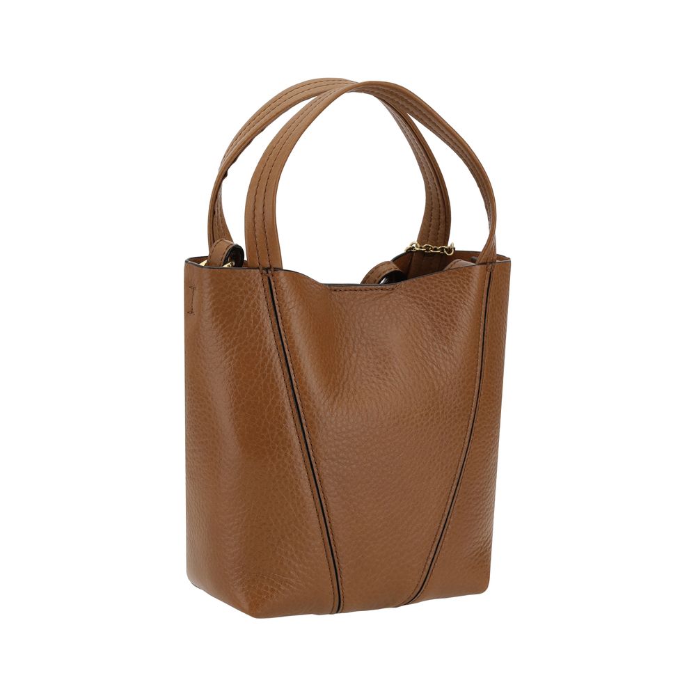 Small Spin Tote Bag in Grained Leather