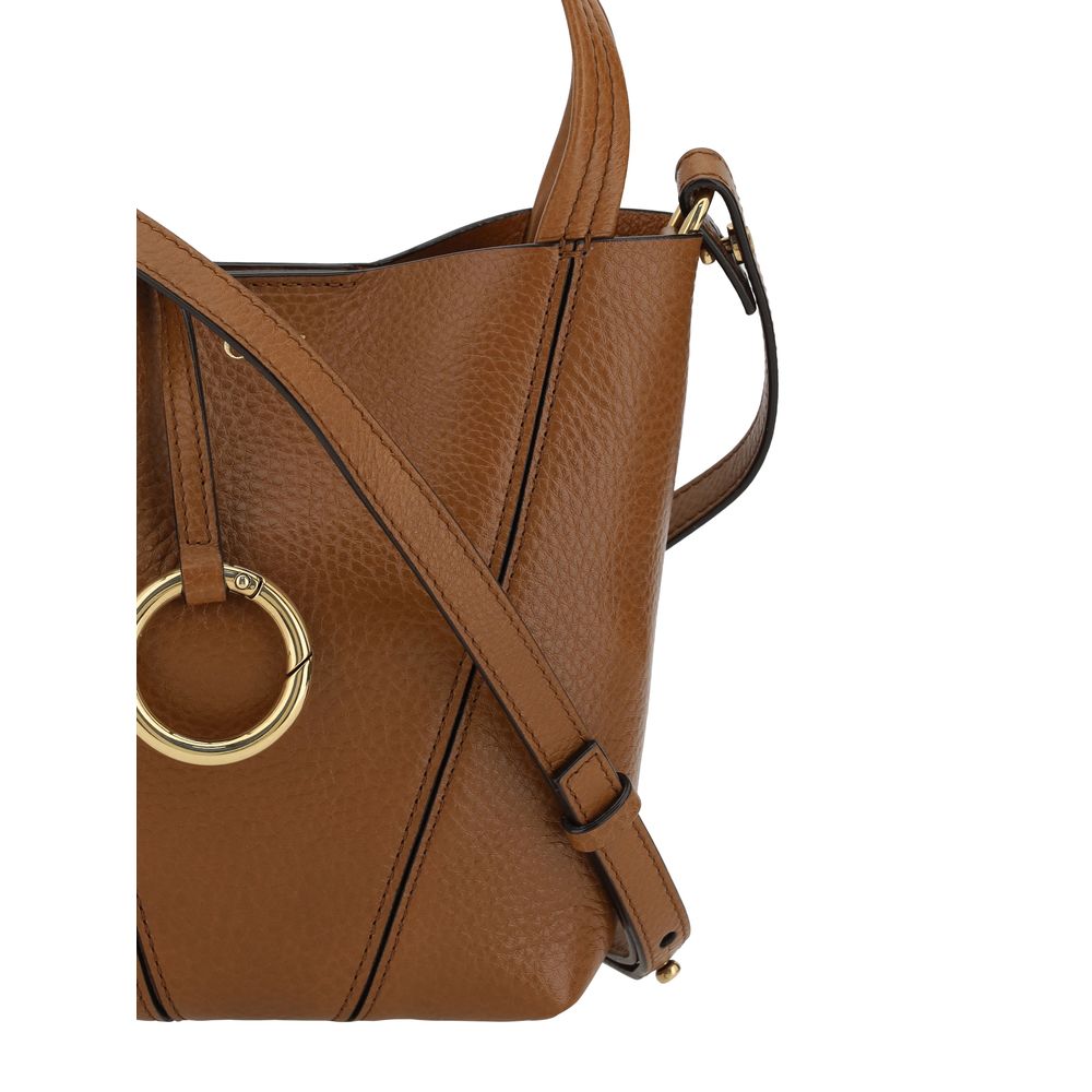 Small Spin Tote Bag in Grained Leather