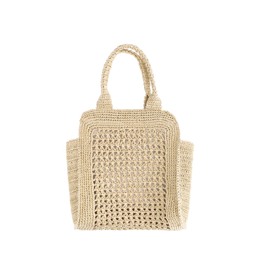 Raffia-Effect Woven Tote Bag