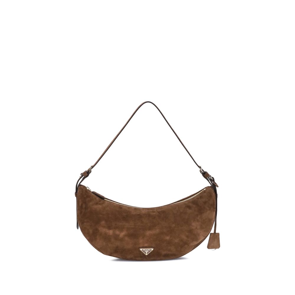 Demi-Lune Large Suede Shoulder Bag