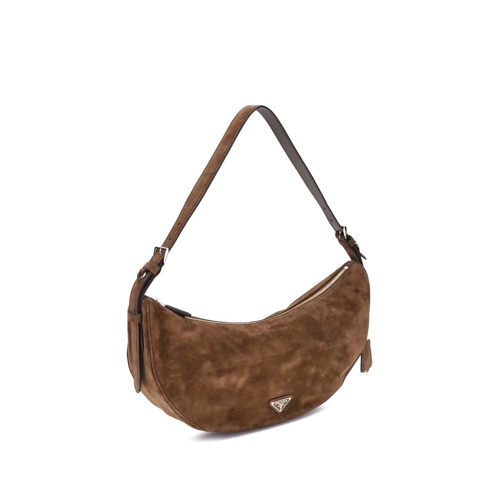 Demi-Lune Large Suede Shoulder Bag