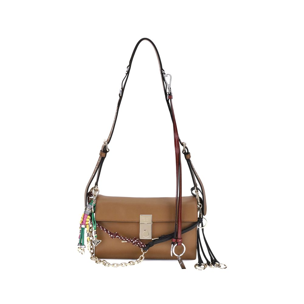 Soft Sound Small Leather Shoulder Bag with Charms