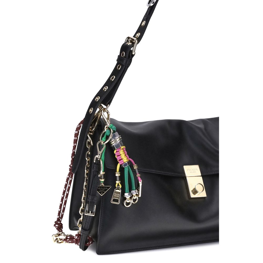 Soft Sound Large Leather Shoulder Bag with Charms