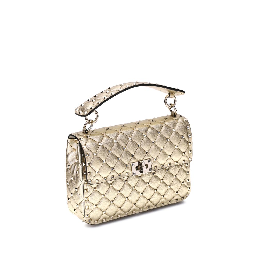 Medium Rockstud Spike Laminated Nappa Bag