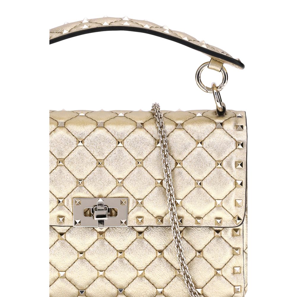 Medium Rockstud Spike Laminated Nappa Bag