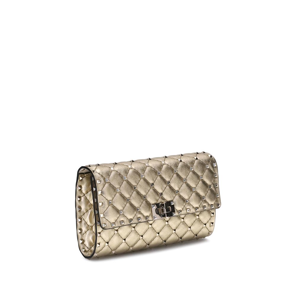 Rockstud Spike Laminated Nappa Crossbody Clutch
