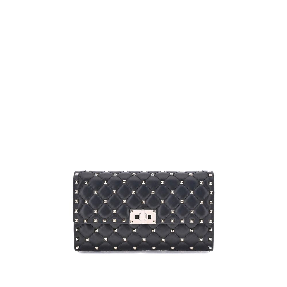 Rockstud Spike Nappa Leather Crossbody Clutch