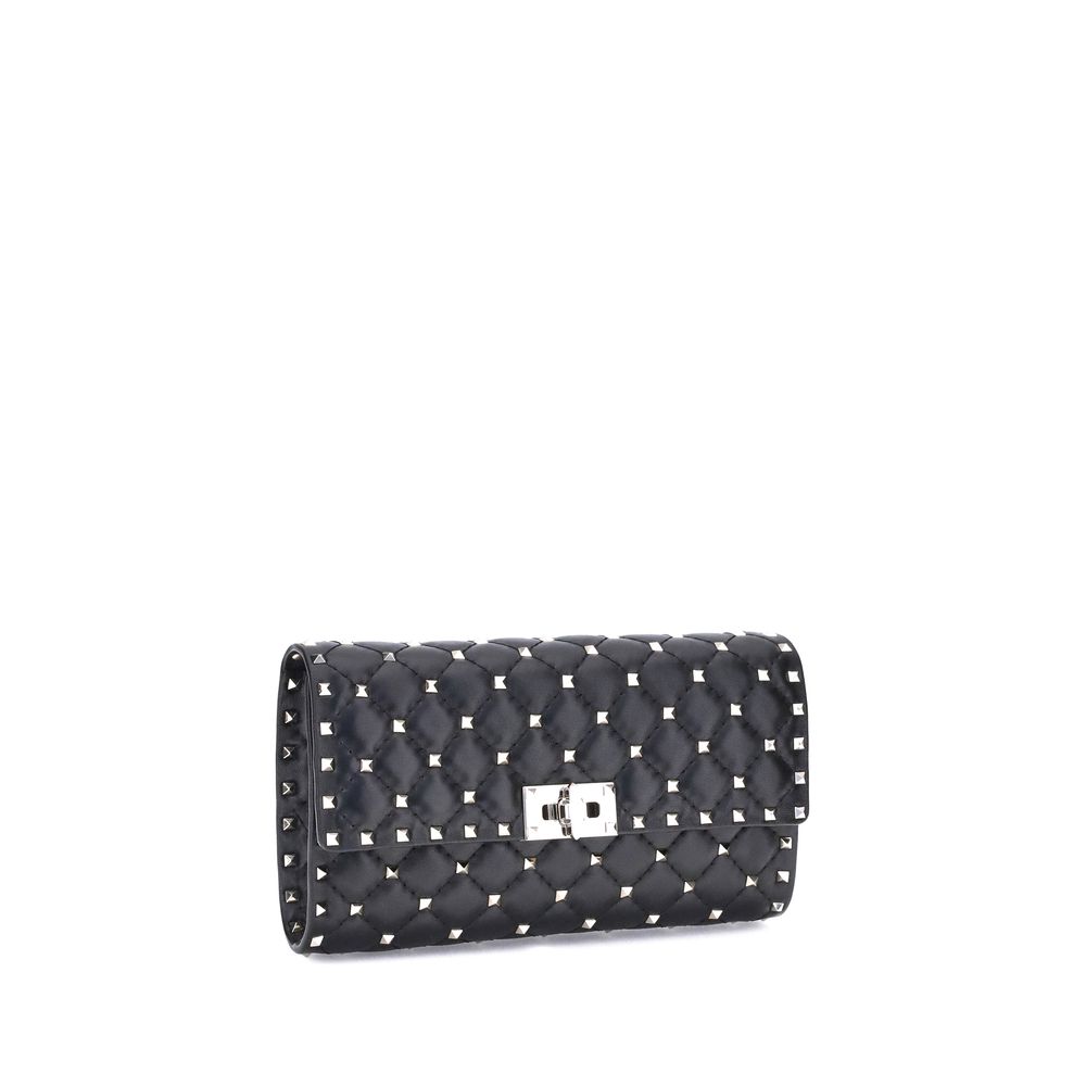 Rockstud Spike Nappa Leather Crossbody Clutch