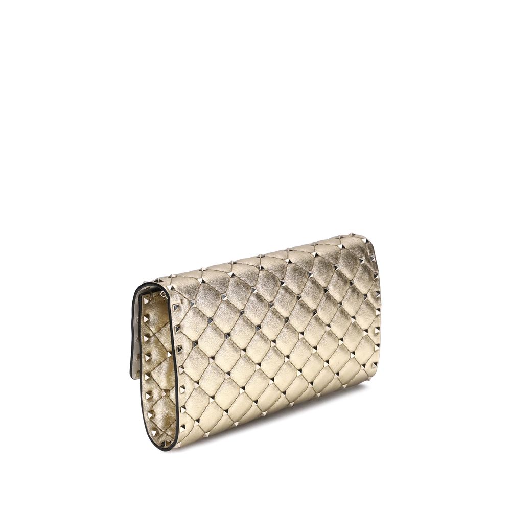 Rockstud Spike Laminated Nappa Crossbody Clutch