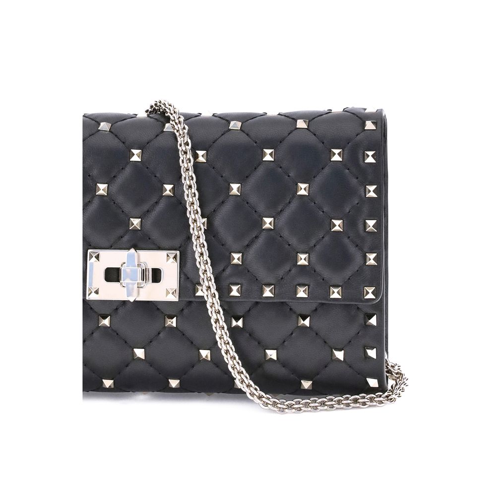 Rockstud Spike Nappa Leather Crossbody Clutch