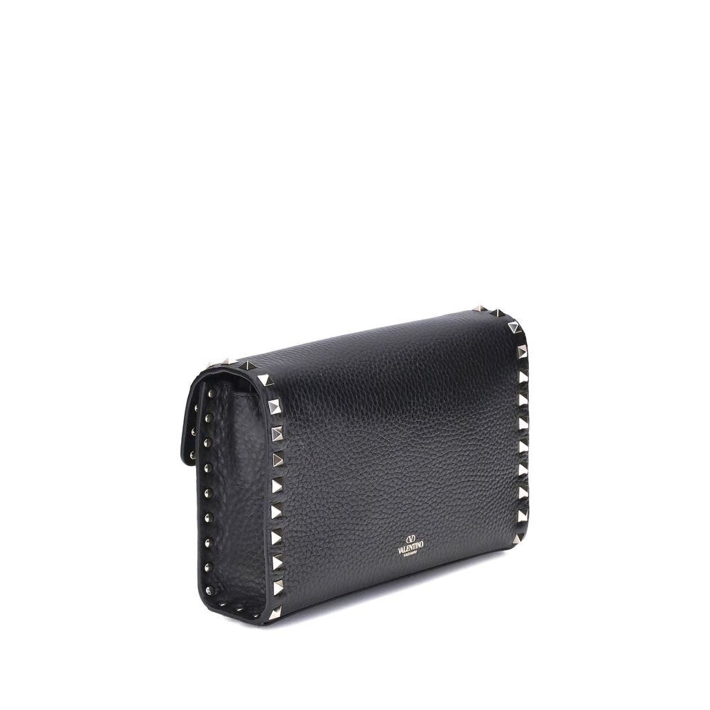 Small Rockstud Grainy Calfskin Crossbody Bag
