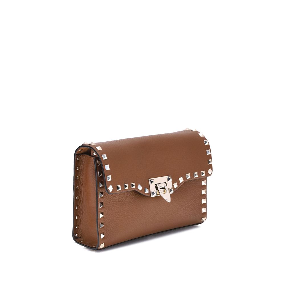 Small Rockstud Grainy Calfskin Crossbody Bag