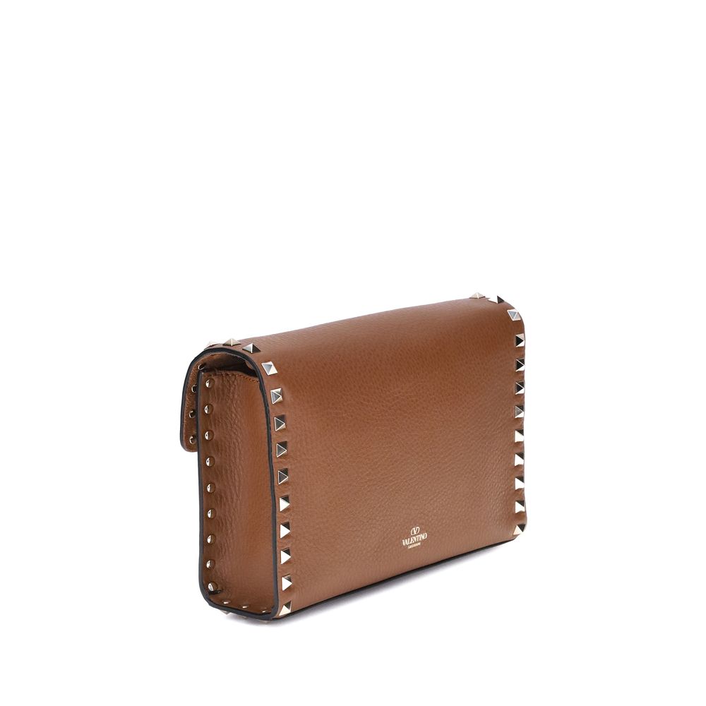 Small Rockstud Grainy Calfskin Crossbody Bag