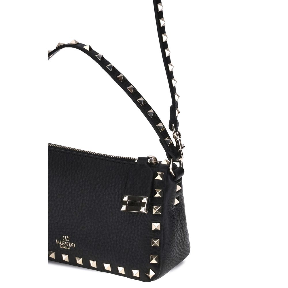 Small Rockstud Grainy Calfskin Crossbody Bag