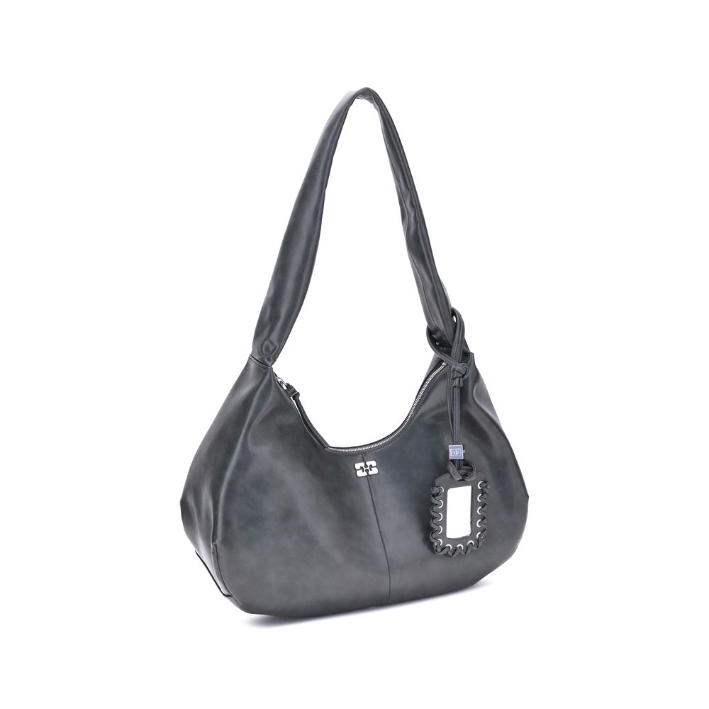 Steel Grey Medium Hobo Bag
