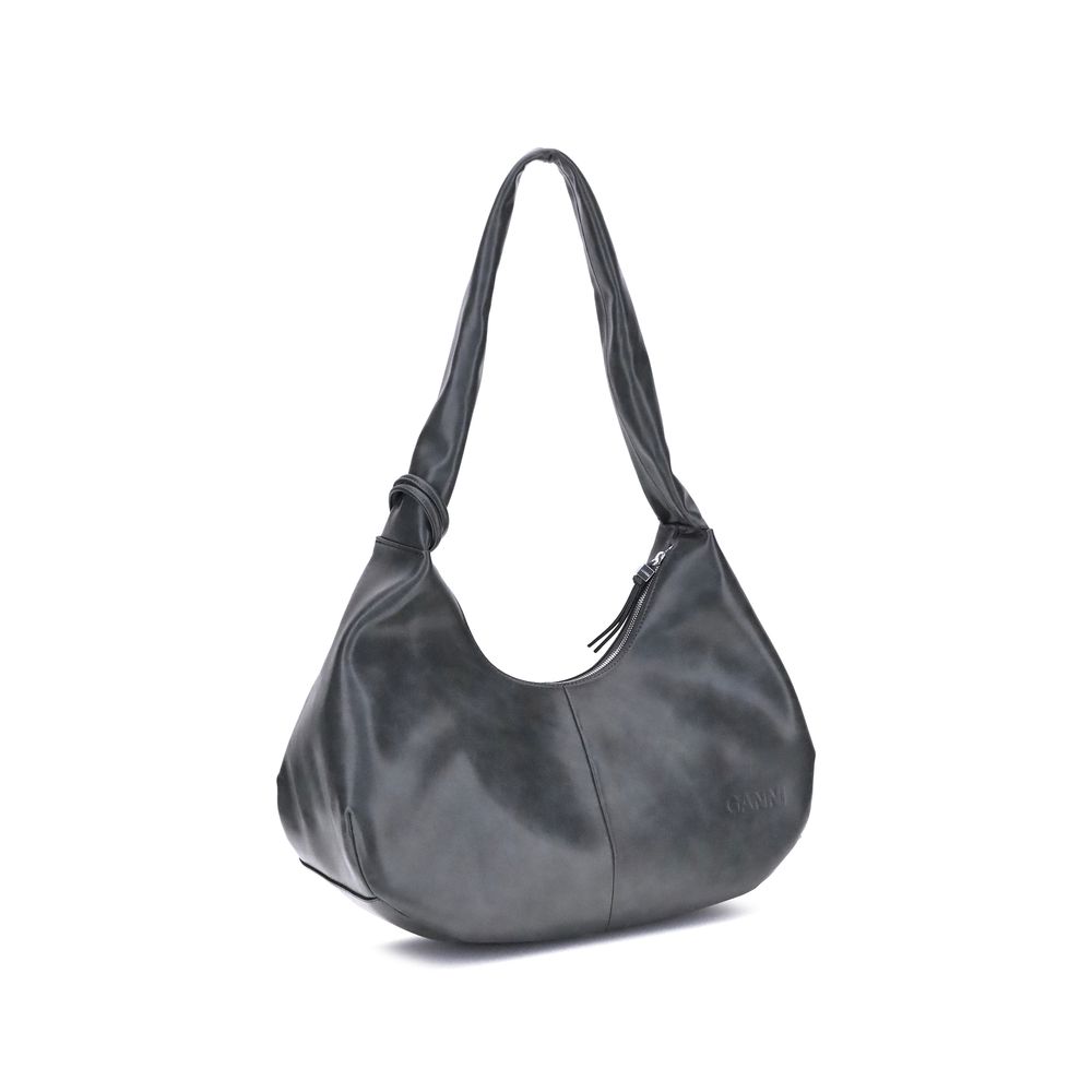 Steel Grey Medium Hobo Bag