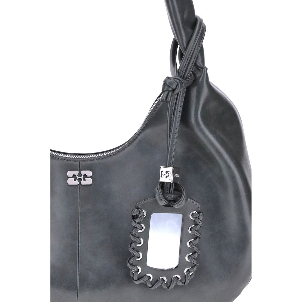 Steel Grey Medium Hobo Bag