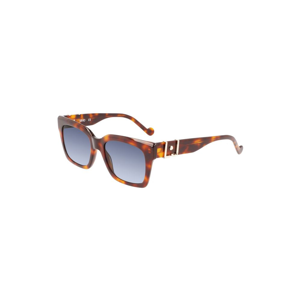 Lunettes de soleil pour femmes en cuir de veau brun