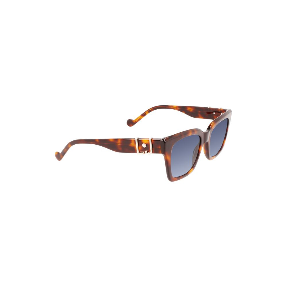 Lunettes de soleil pour femmes en cuir de veau brun
