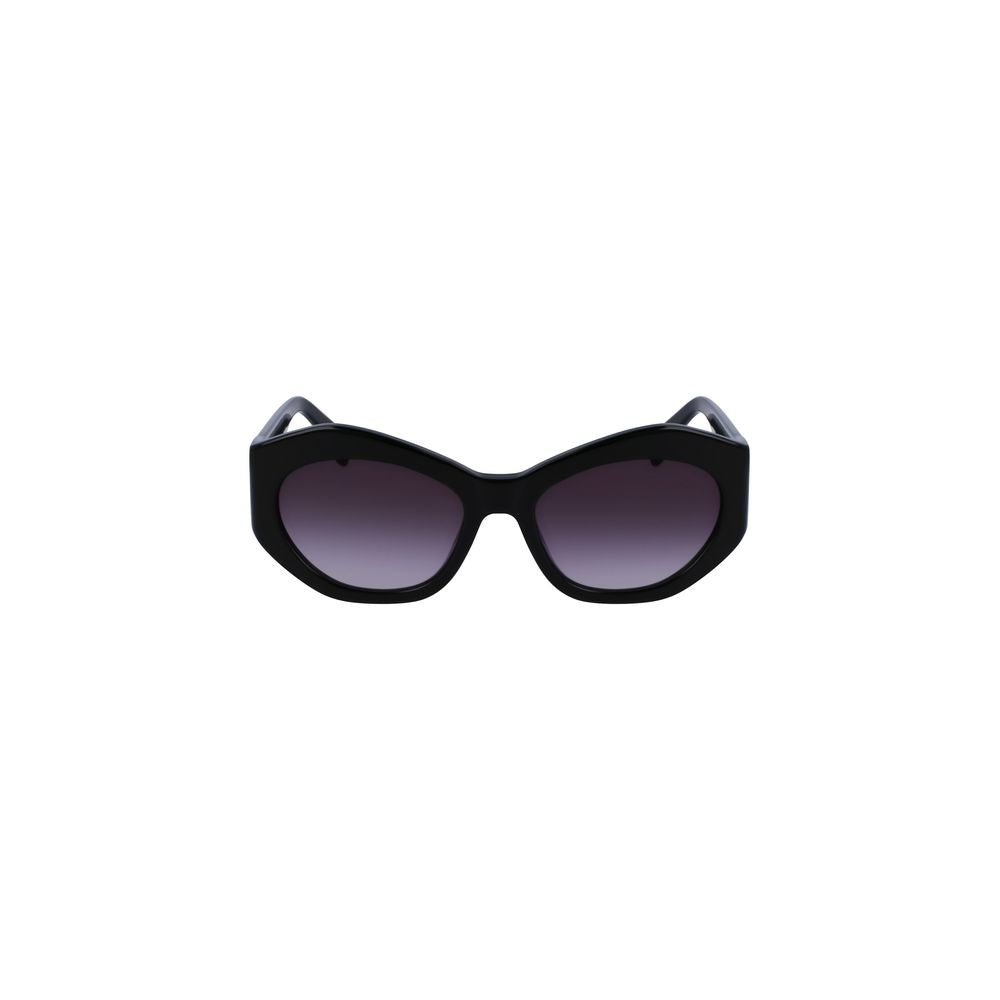 Lunettes de soleil pour femmes en poils de veau noirs