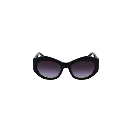 Lunettes de soleil pour femmes en poils de veau noirs