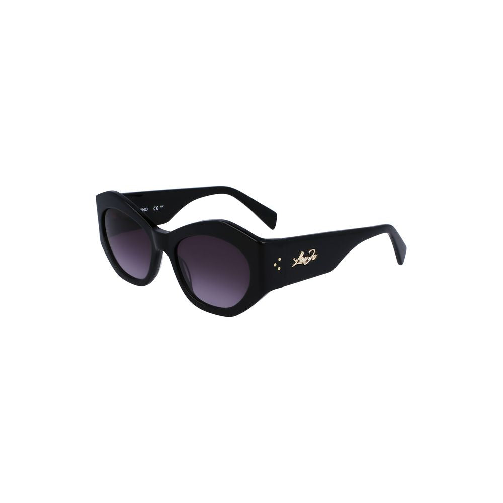 Lunettes de soleil pour femmes en poils de veau noirs