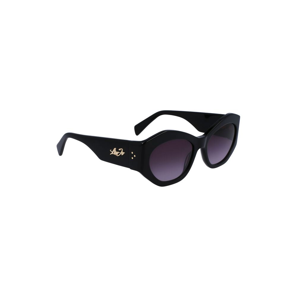 Lunettes de soleil pour femmes en poils de veau noirs