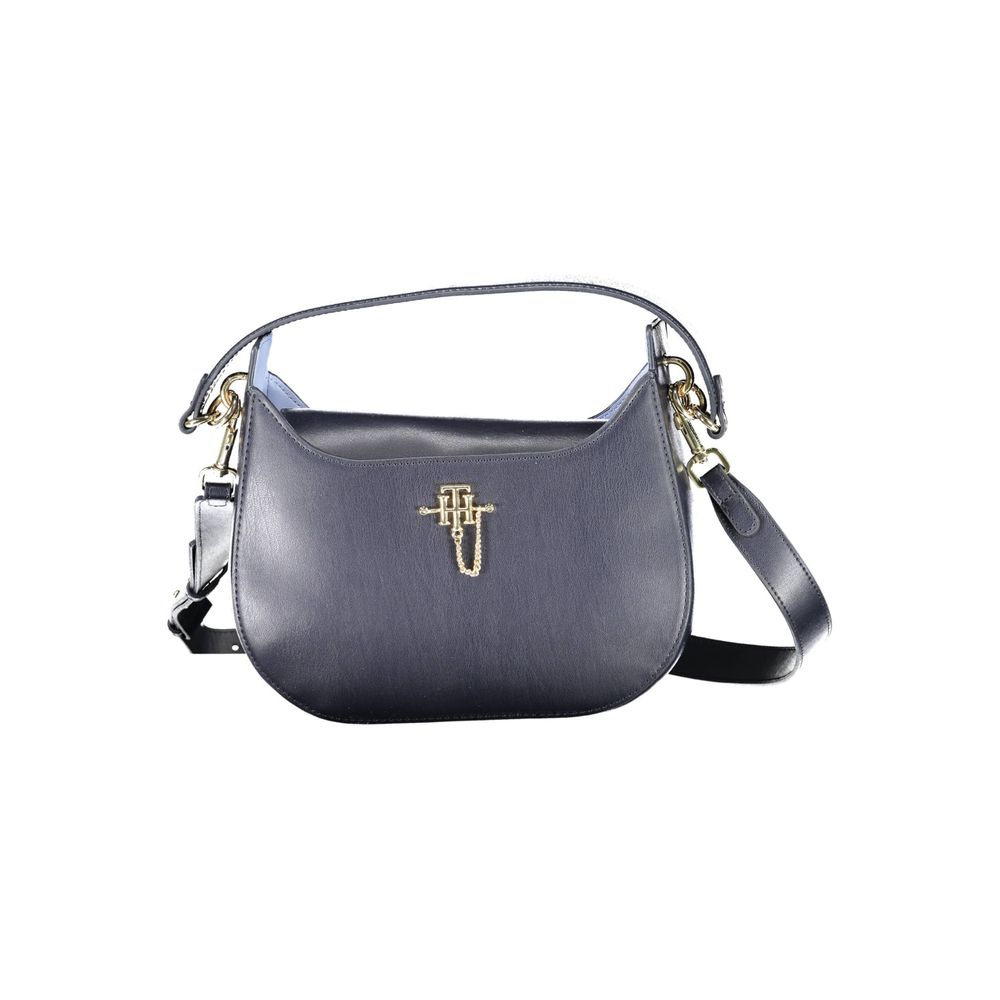 Blue Monogram Logo Saddle Bag