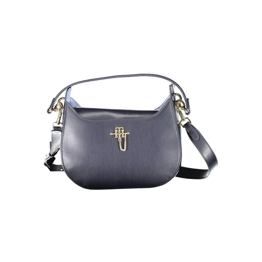 Blue Monogram Logo Saddle Bag