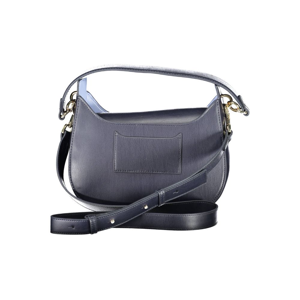 Blue Monogram Logo Saddle Bag