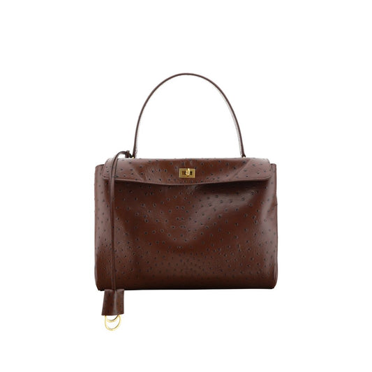 Rodeo Handbag Medium in Ostrich Embossed Calfskin