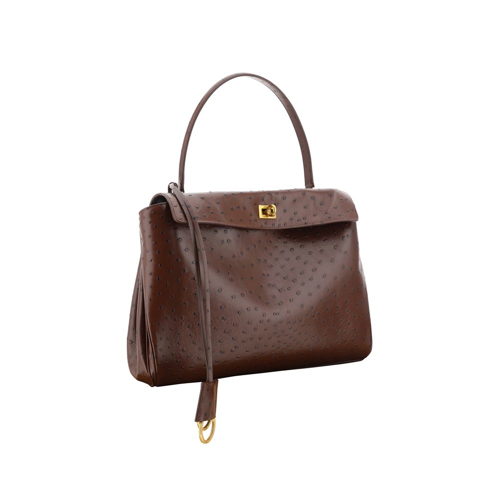 Rodeo Handbag Medium in Ostrich Embossed Calfskin