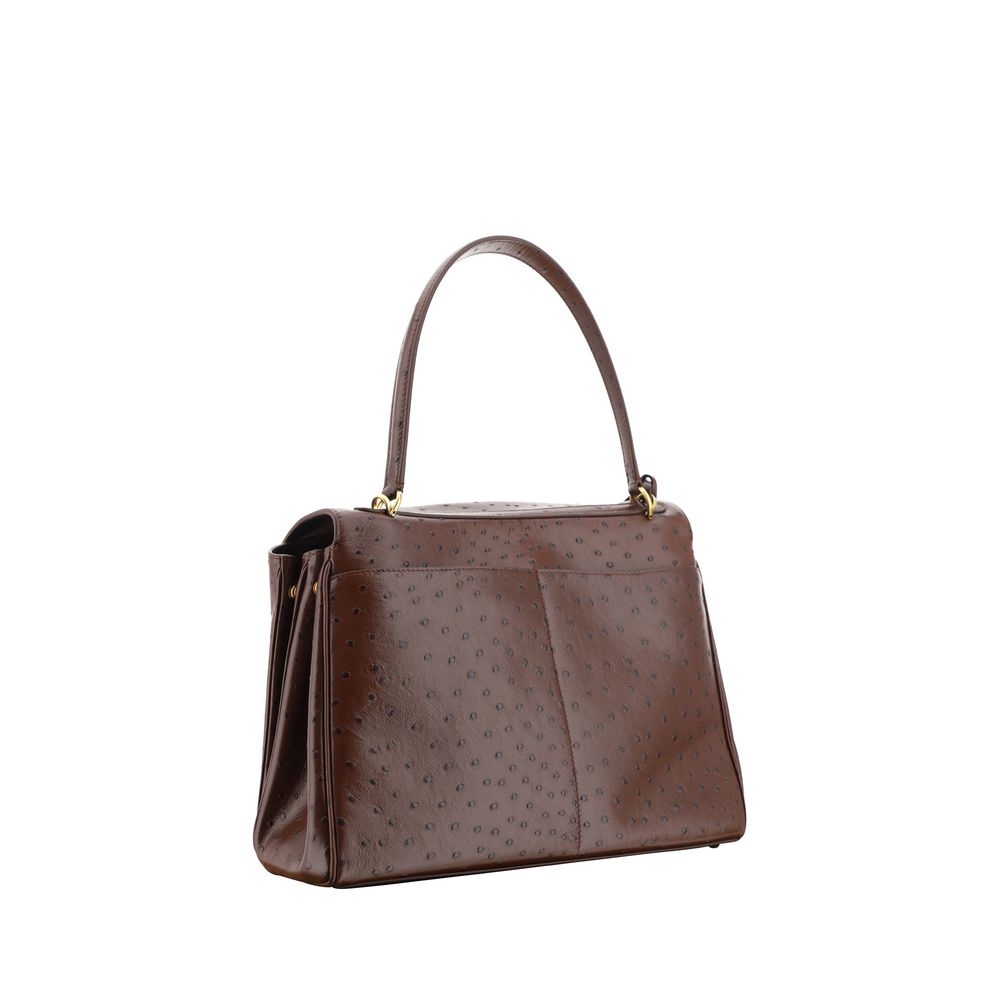 Rodeo Handbag Medium in Ostrich Embossed Calfskin