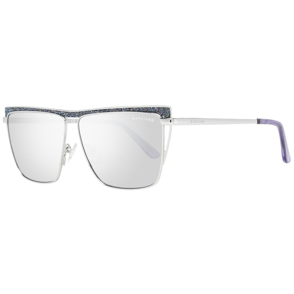 Lunettes de soleil argentées pour femmes