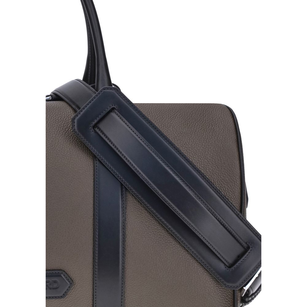 Grain Leather Wide Opening Medium Duffle