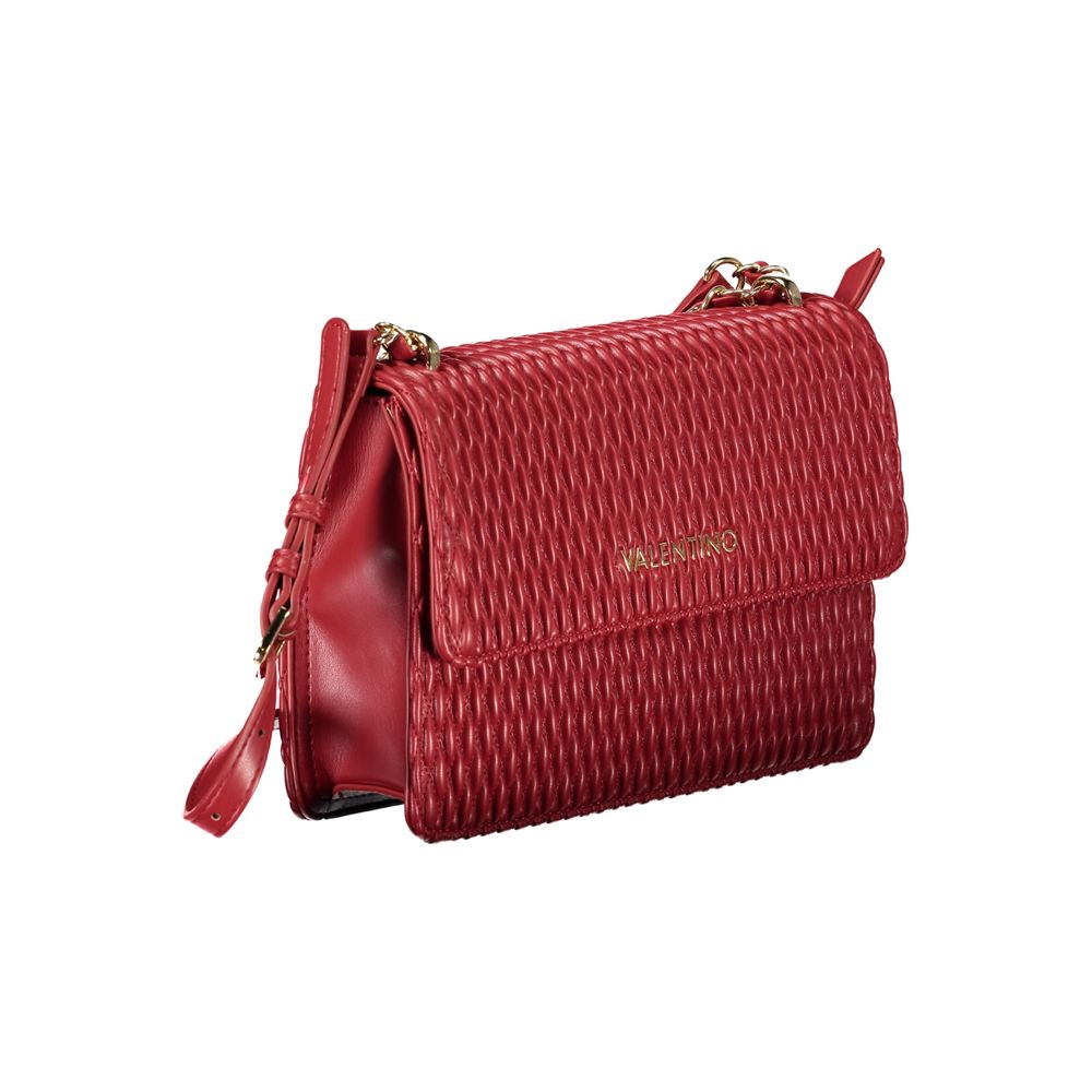 Red Shoulder Bag with Chain