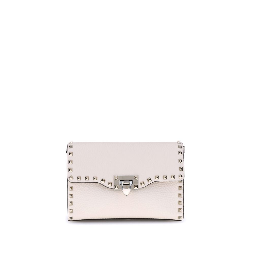 Small Rockstud Grainy Calfskin Crossbody Bag