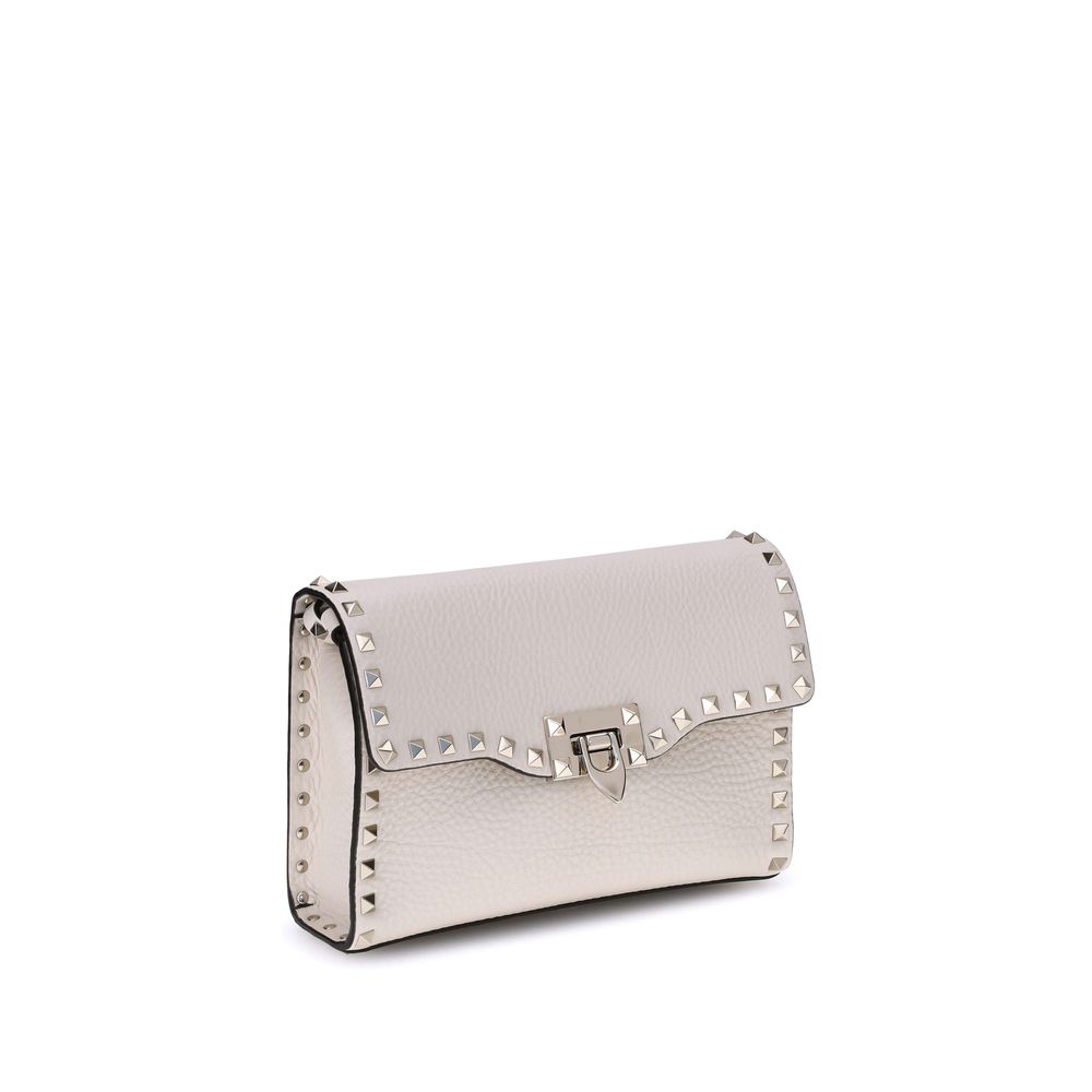 Small Rockstud Grainy Calfskin Crossbody Bag
